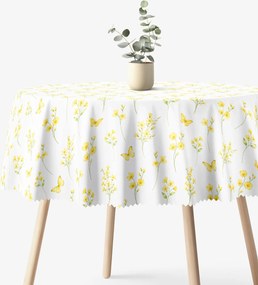 Goldea okrúhly teflónový obrus - žltá lúka Ø 140 cm