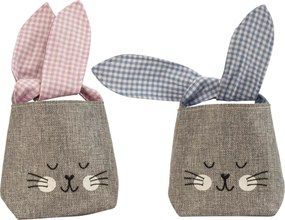 Látkový sáčok NATURO v tvare zajačika, 14x14 cm - viac variantov Farba: Ružová