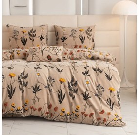 Obliečky mikroplyš HERBÁR béžové Rozmer obliečok: 70 x 90 cm | 140 x 200 cm