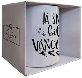 Bohemia Gifts Vianočný hrnček - Já sním o bílých Vánocích, 350 ml
