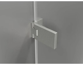 Mexen, Mexen Lunar-F skladacie ľavé sprchové dvere 60 cm, transparentné, brúsený nikel - 836-060-000-97-00-L