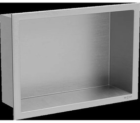 Mexen X-Wall-R zapustená polička s okrajom 30 x 20 cm, inox - 1910302010