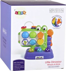 LEAN Toys Vzdelávacia panelová hra Whac-A-Mole Sorter pre deti Dinosaur Purple