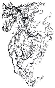 Metal Horse Line Art - APT724