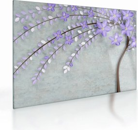 Sklenený obraz - Fialový dážď (70x50 cm)