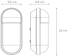 Lucide 29897/01/31 - Vonkajšie nástenné svietidlo CAPSULE 1xE27/15W/230V IP54