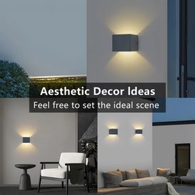 Brilagi - LED Vonkajšie nástenné svietidlo DONNANI LED/5W/230V 10 cm antracit IP44