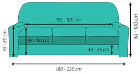 4Home Multielastický poťah na sedaciu súpravu Comfort bordó, 180 - 220 cm