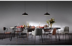 Tmavohnedý rozkladací jedálenský stôl s doskou v dekore jaseňového dreva 100x170 cm Milian – Kave Home