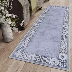 Protišmykový koberec / behúň CRYSTAL PRINT sivý / béžový
