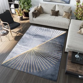 Sivý moderný koberec s jednoduchým vzorom Šírka: 120 cm | Dĺžka: 170 cm
