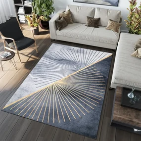 Sivý moderný koberec s jednoduchým vzorom Šírka: 120 cm | Dĺžka: 170 cm