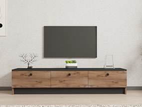 TV stolík/skrinka Vusato (čierna + dub zafírový) . Vlastná spoľahlivá doprava až k Vám domov. 1095280
