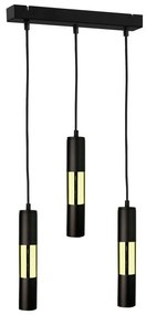 Luster na lanku MAGNUMA 3xGU10/50W/230V čierna/zlatá