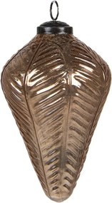 Bronzová sklenená vianočná ozdoba šiška XL - Ø 15*20 cm