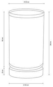 Spot-Light DO70884174 - Stolná lampa FIRE 1xE27/25W/230V dub/béžová