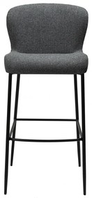 GLAM ČALÚNENÁ BAROVÁ STOLIČKA pebble grey/black