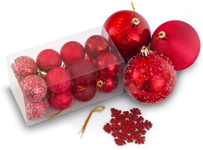 Vianočné gule 30ks Red