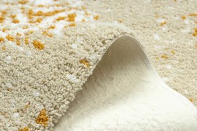 Kúpeľňový koberček STROFI kvety, protišmykový, mäkký - žltý