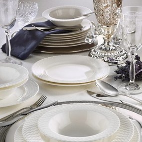 Porcelánová jídelní sada 24 ks Birny bílá