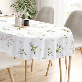 Goldea oválny obrus 100% bavlnené plátno - život v prírode 120 x 160 cm