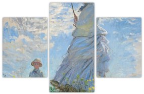 Obraz - Claude Monet, Woman with a Parasol - Madame Monet and Her Son, reprodukcia (90x60 cm)