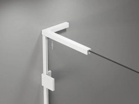Mexen Lunar L, ľavé otočné sprchové dvere 110 cm, 8mm číre sklo, biely profil, 834L-110-000-20-00-L