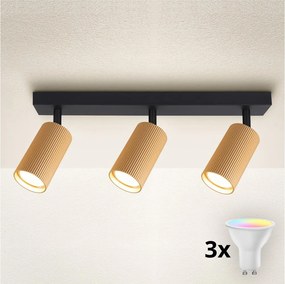 Brilagi - LED RGBW stmievateľné bodové svietidlo SELE MODERN 3xGU10/6W/230V Wi-Fi zlaté