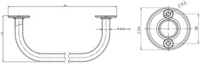 Aqualine Aqualine, Sušiak pevný 40cm, biela, 8004