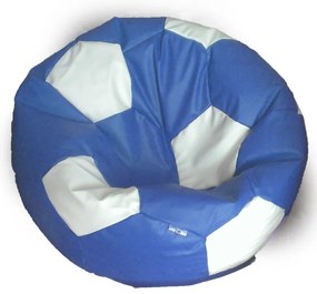 Sedací vak futbalová lopta modro-biela EMI
