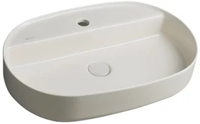 Isvea Isvea, INFINITY OVAL keramické umývadlo na dosku, 60x40cm, Ivory, 10NF65060-2K