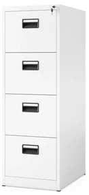 Kovová kartotéka, 4 zásuvky SARA V4, 460 x 1320 x 620 mm, biela