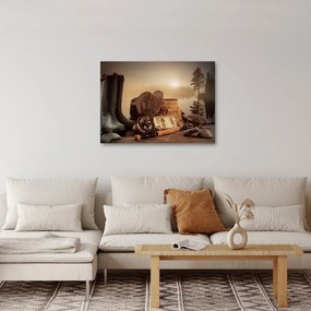 Obraz - Rybárske zátišie (70x50 cm)