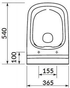 Cersanit Caspia, antibakteriálne toaletné sedátko z duroplastu, biela, K98-0145