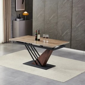 Stôl SANNY 180–240 cm tamvý dub/čierny