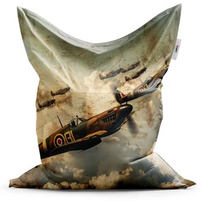 Sablio Sedací vak Stíhačky Spitfire v leteckej bitke - 200x140 cm