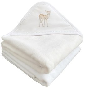 Novorozenecká osuška s kapucí vanilka 80x80cm