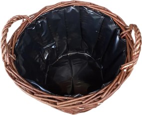 HRADIL Proutěný obal květináč kulatý s folií 30 cm