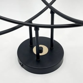 Prisadený luster ANYA 6xE27/15W/230V čierna/zlatá