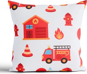 Bavlnená obliečka na vankúš Renforcé 40 × 40 cm - Hasiči