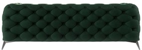 Tmavozelená zamatová pohovka 225 cm Chelsea – Ropez
