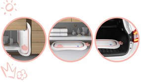 Ricokids Vanička pre novorodencov s teplomerom RK-280 bielo-ružová