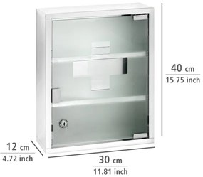 WENKO 22924100 - Lekárnička 30x40 cm nerez/strieborná