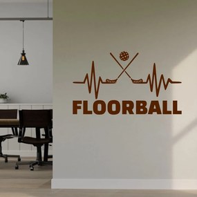 Veselá Stena Samolepka na stenu na stenu Floorball Farba: černá