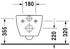 Duravit Happy D.2 - Závesné WC 540x365 mm, biela 2221090000