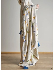 Krémová detská deka 130x160 cm Plane – Bloomingville Mini