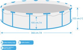 Marimex | Bazén Marimex Florida 3,66x1,22 m bez príslušenstva - motív RATAN | 10340236