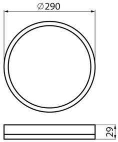 KANLUX KANLUX, AZPO stropné LED svietidlo, priemer 290mm, 18,5W, IP54, čierna matná, 31503