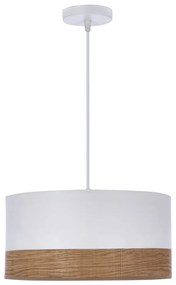 Biele závesné svietidlo s textilným tienidlom/s tienidlom z dyhy ø 30 cm Bianco – Candellux Lighting