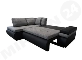 Rohová sedacia súprava Sofia Mini, Dostupné poťahy: ekokoža Soft 011 + Lawa 05, Strana: ľavá